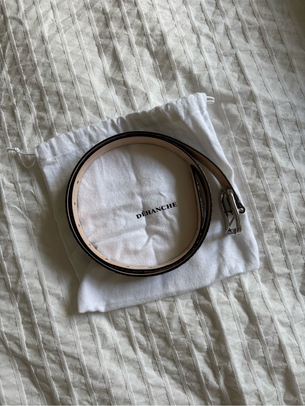 Dehanche Mija Snake Silver Beige Belt Size L - Picture 9 of 11